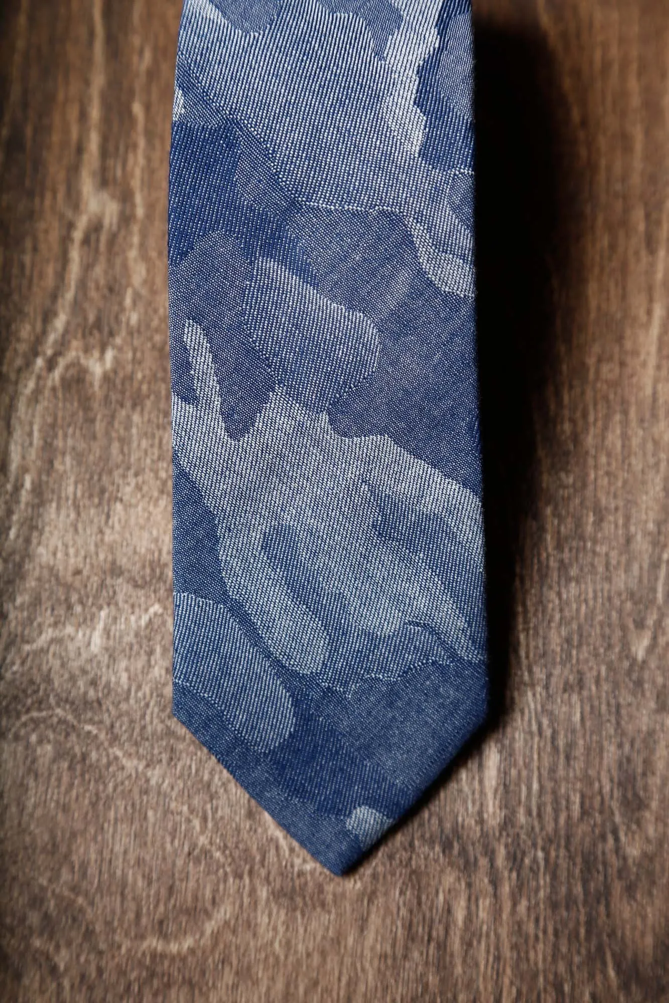 Blade   Blue - James Denim Camo Tie