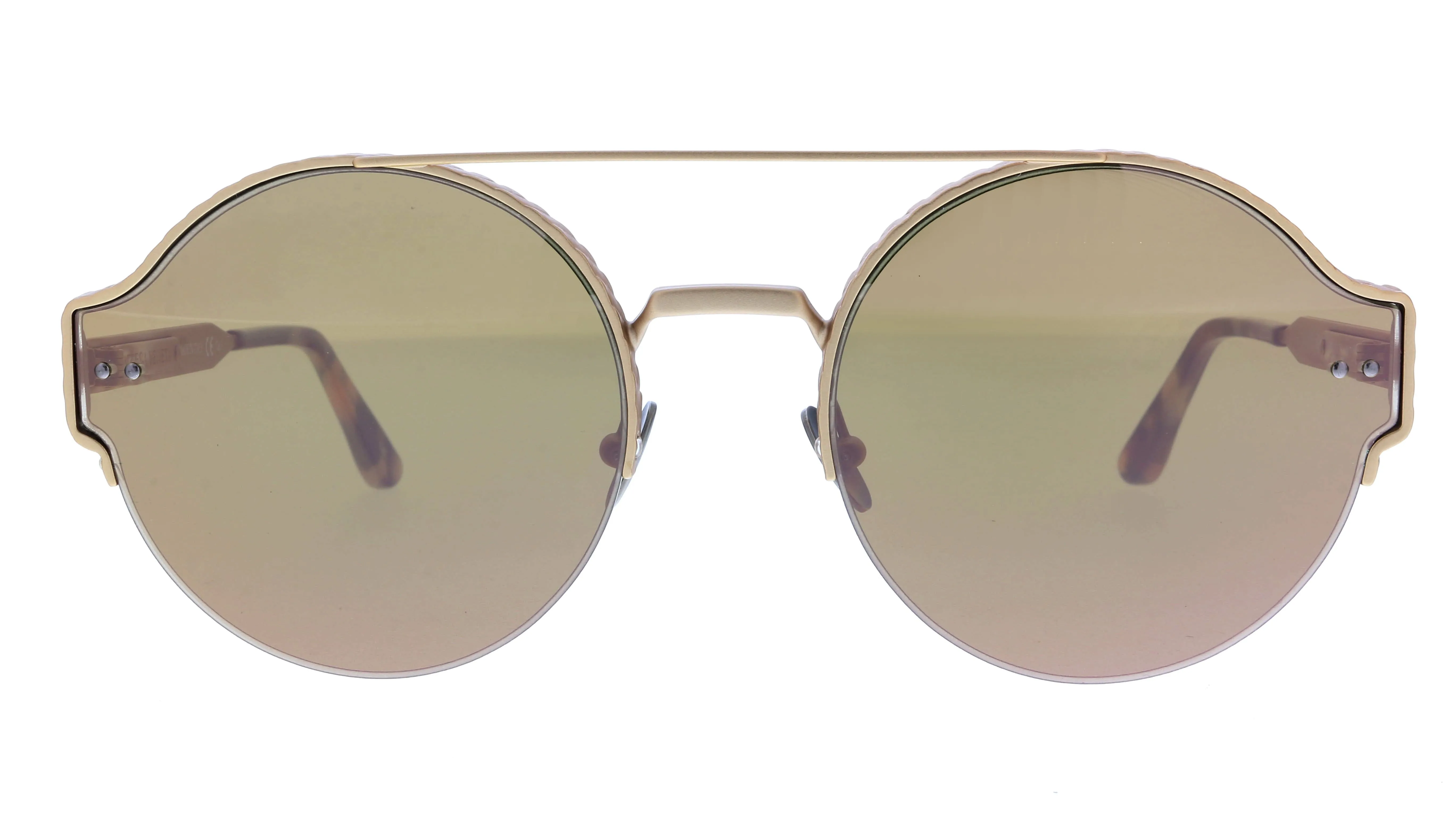 Bottega Veneta BV0013S-007  Gold  Round Sunglasses