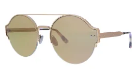 Bottega Veneta BV0013S-007  Gold  Round Sunglasses