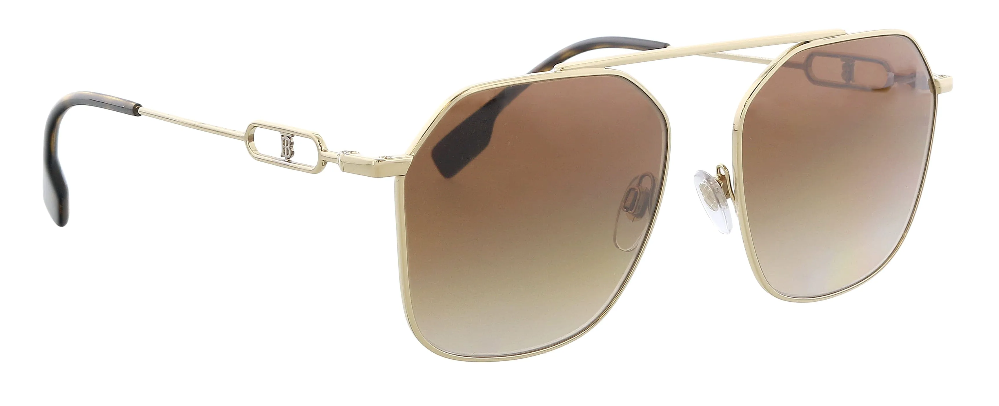 Burberry 0BE3124 110913 Full Rim Gold Aviator Sunglasses