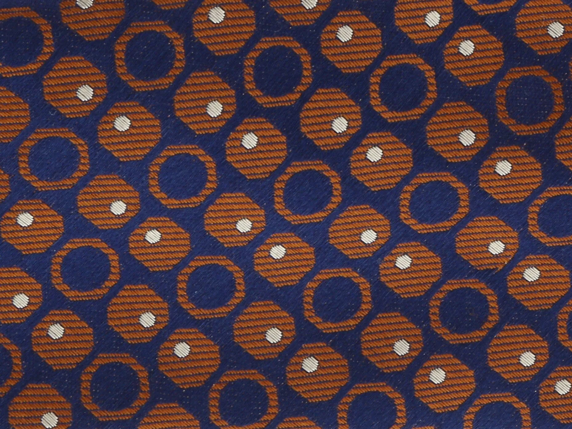 Canali Blue/Bronze Pure Silk Geometric Dot Pattern Tie- Blade Width 3in