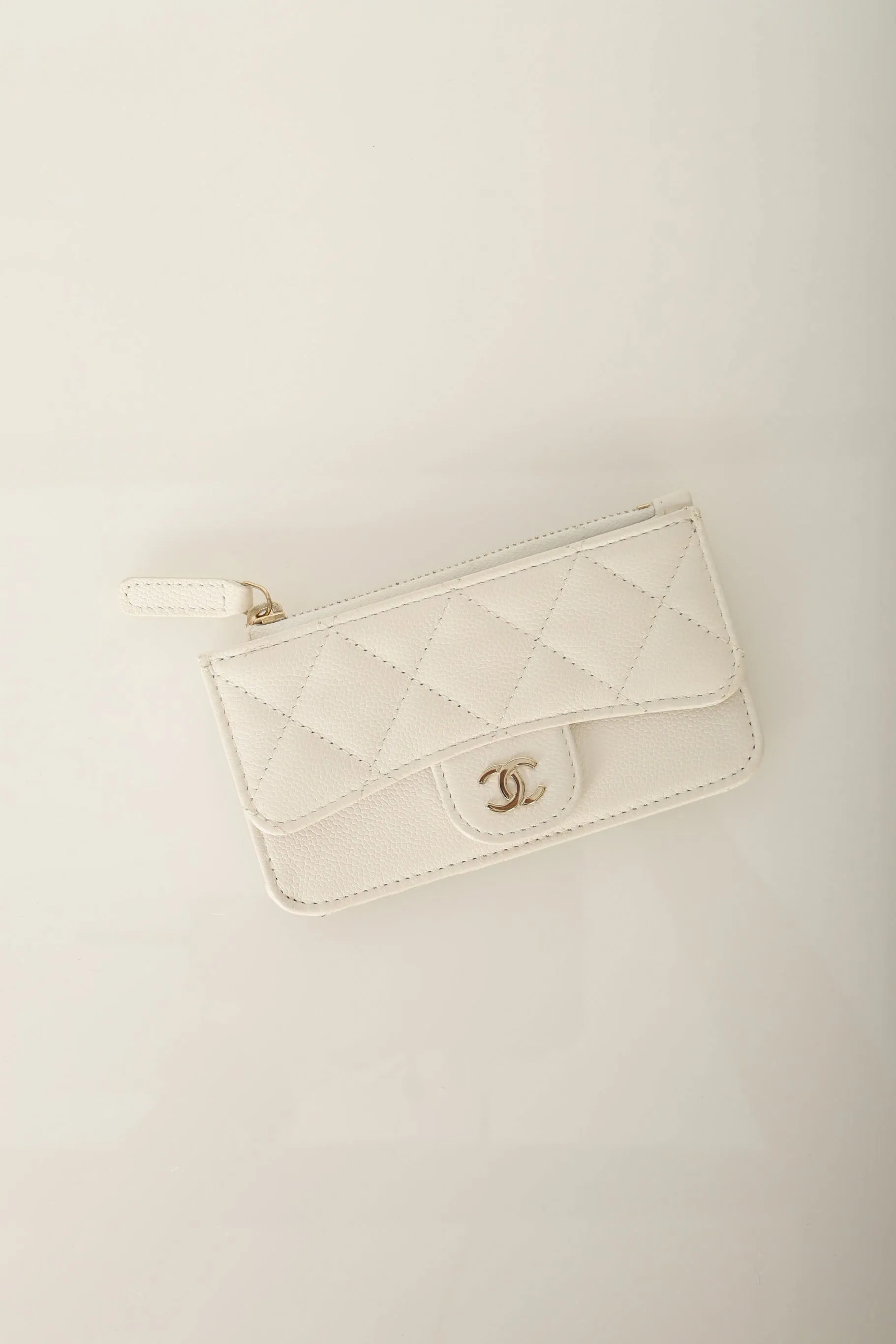 Chanel 2023 Caviar Cardholder w/ Chain
