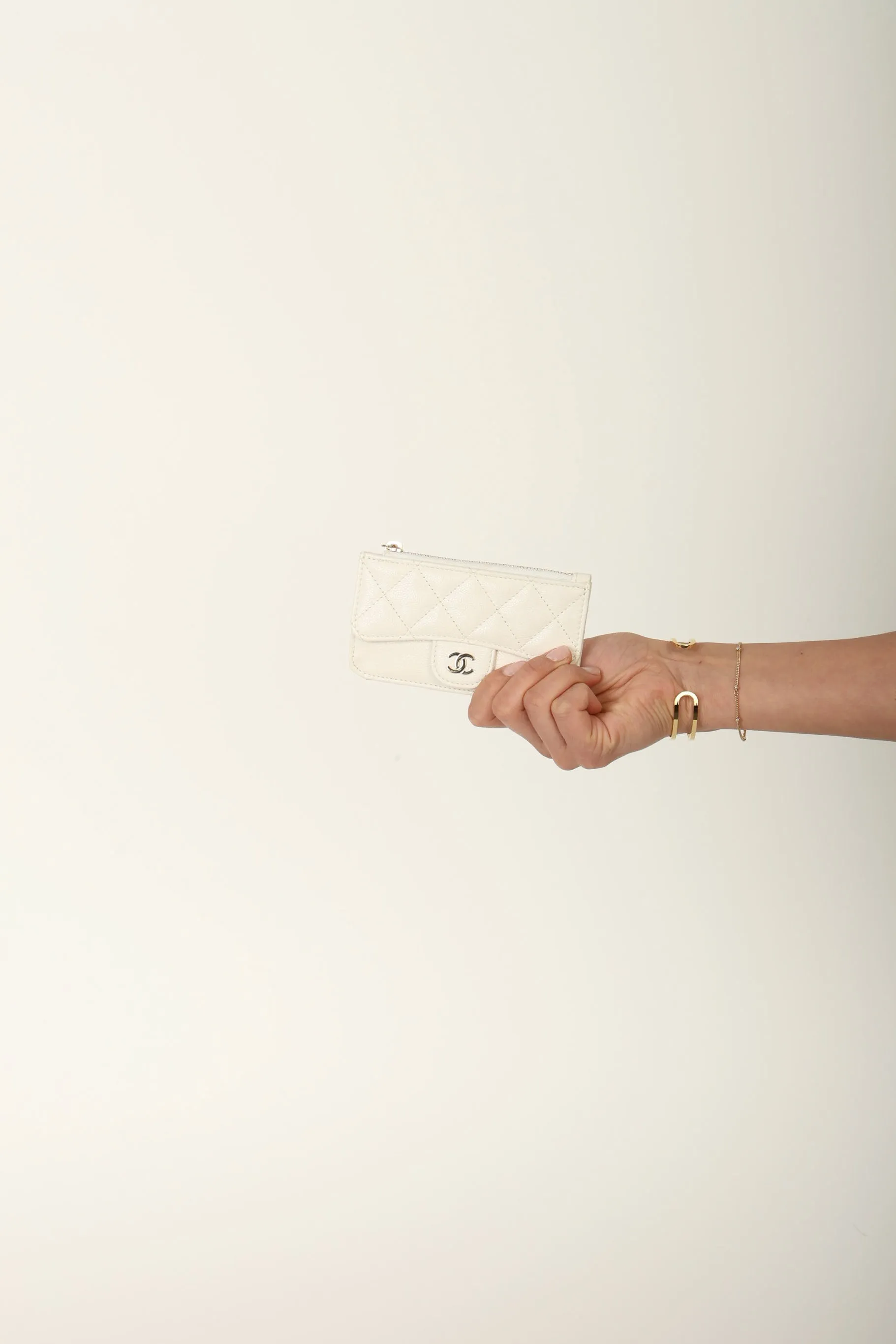 Chanel 2023 Caviar Cardholder w/ Chain