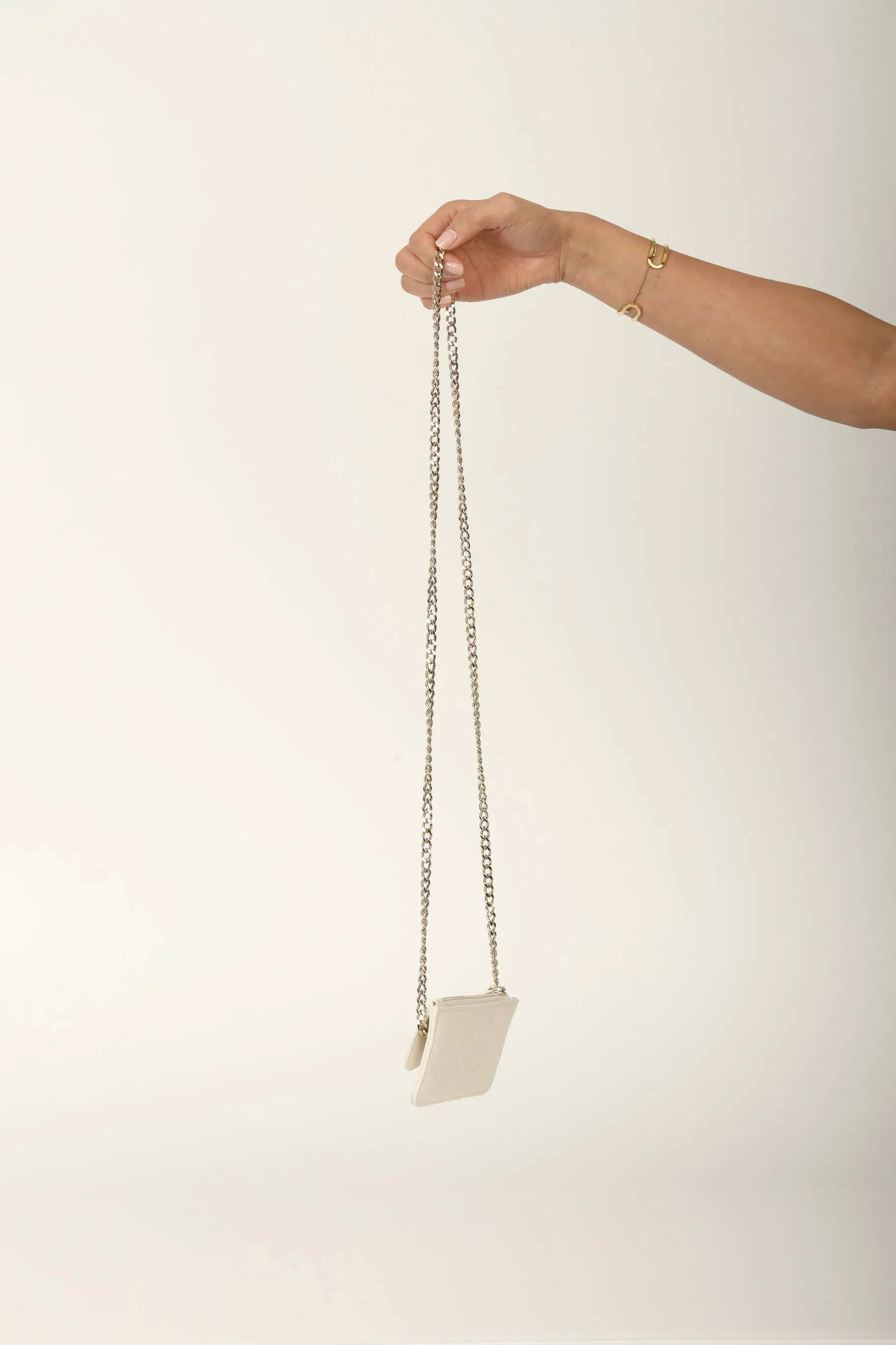 Chanel 2023 Caviar Cardholder w/ Chain
