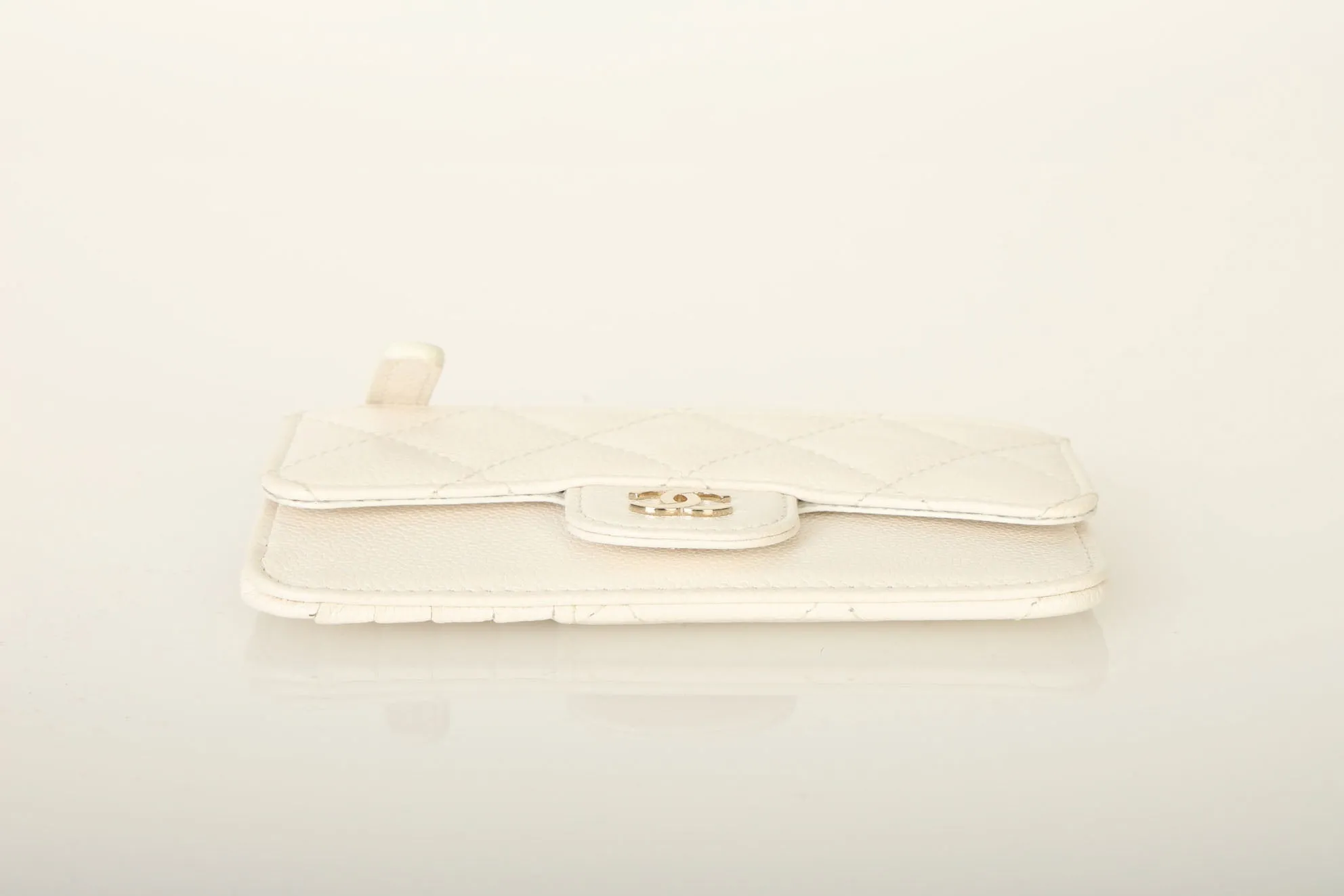 Chanel 2023 Caviar Cardholder w/ Chain