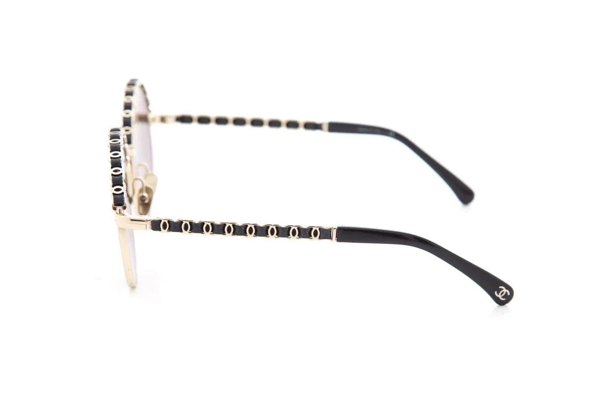 Chanel Antique Gold Round Sunglasses