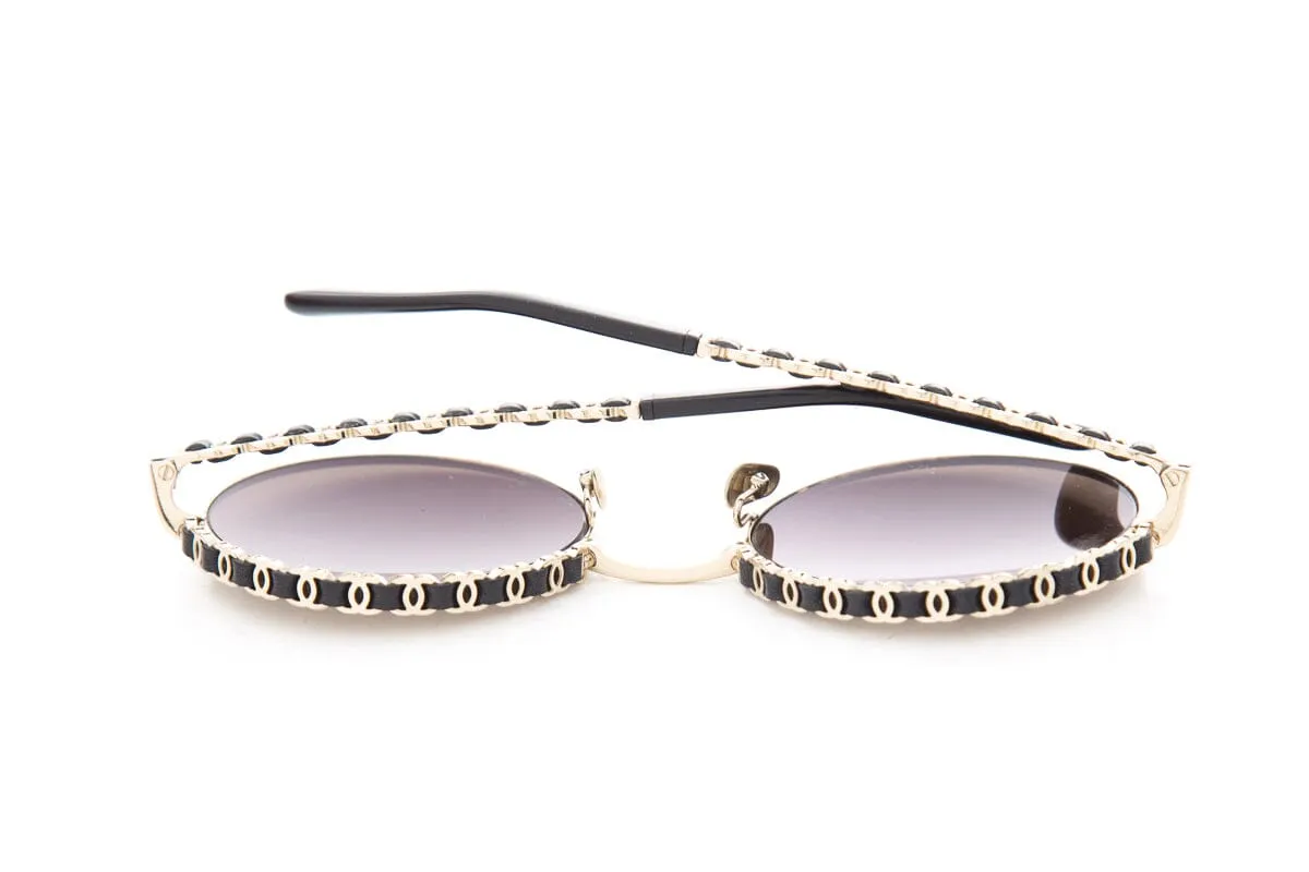Chanel Antique Gold Round Sunglasses