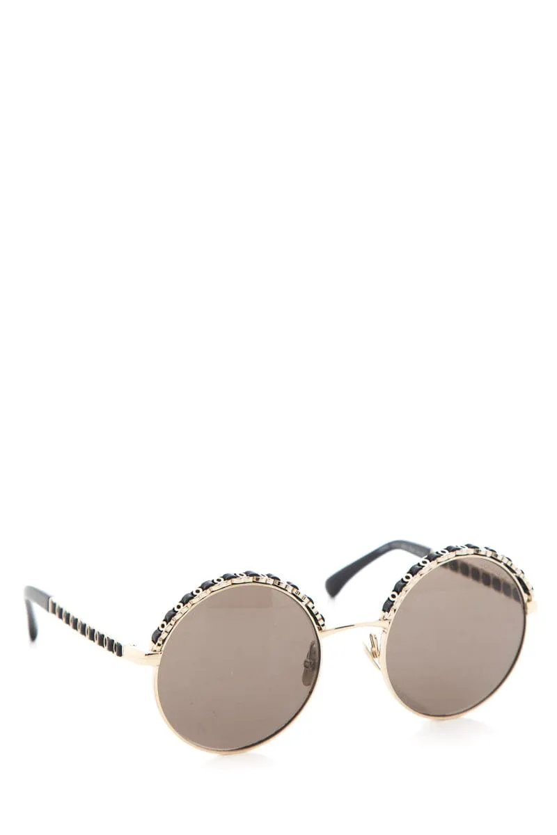 Chanel Antique Gold Round Sunglasses