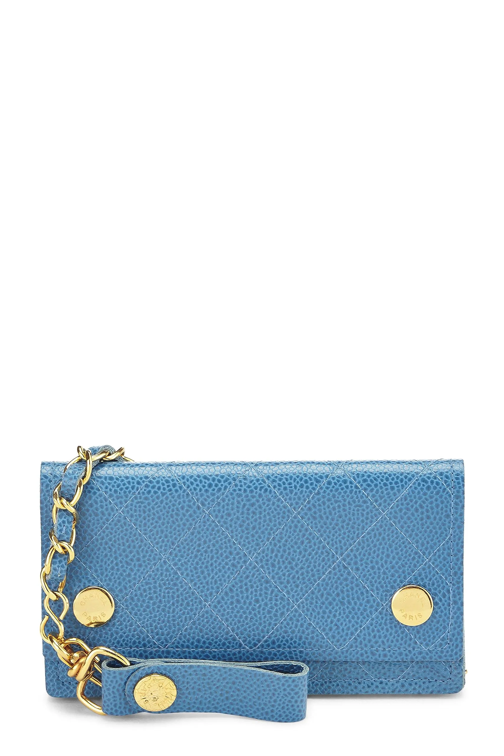 Chanel,  Blue Caviar Wallet on Chain (WOC), Blue