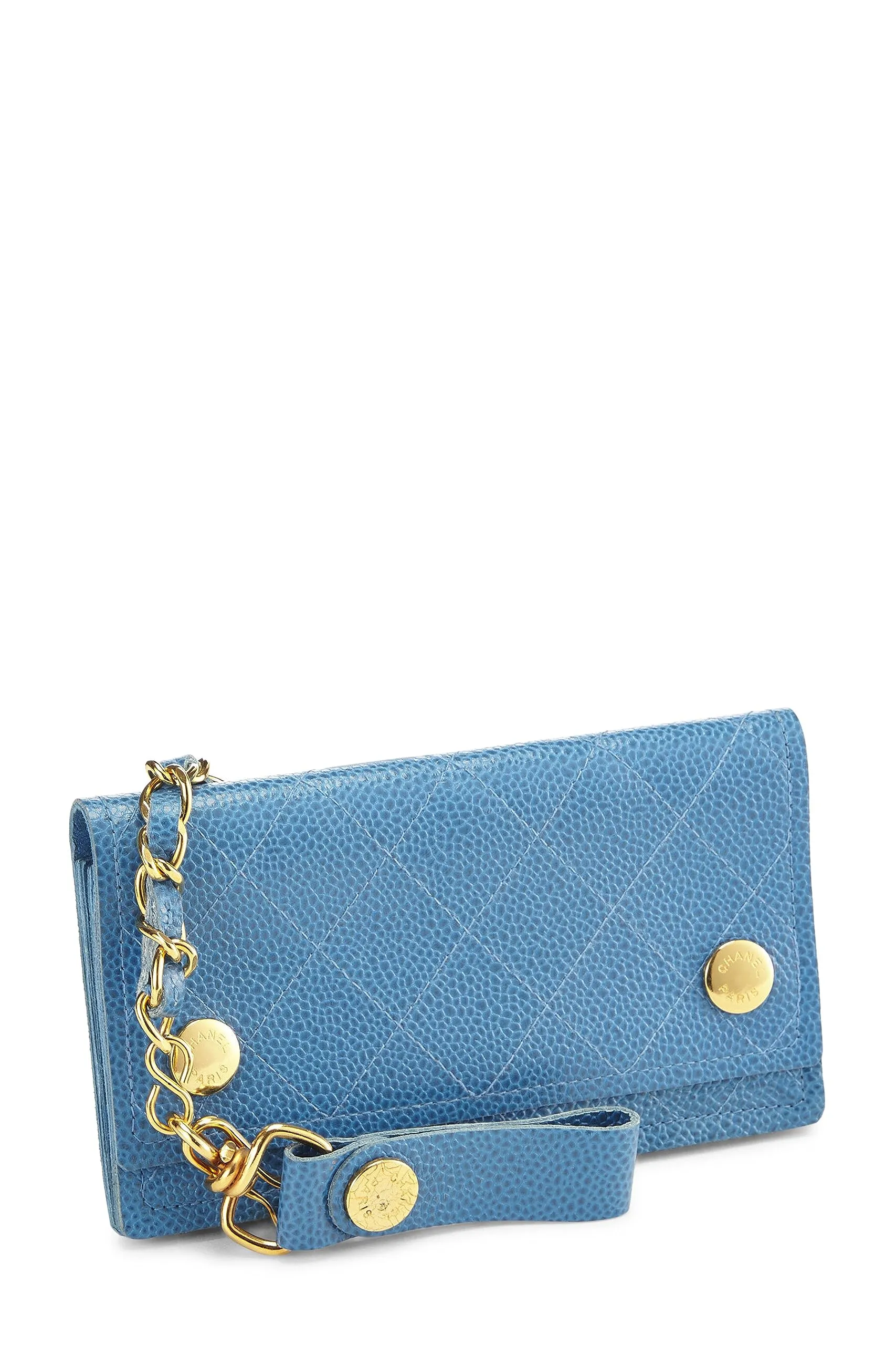 Chanel,  Blue Caviar Wallet on Chain (WOC), Blue