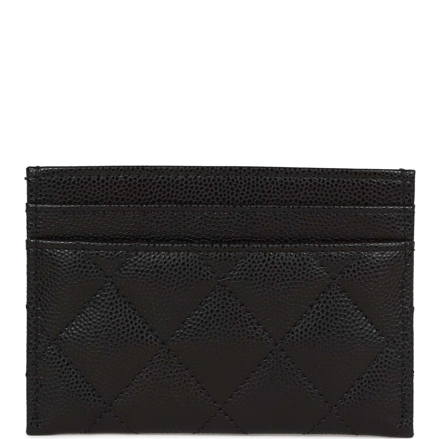 Chanel Card Holder Wallet Black Caviar Crystal and Light Gold Hardware