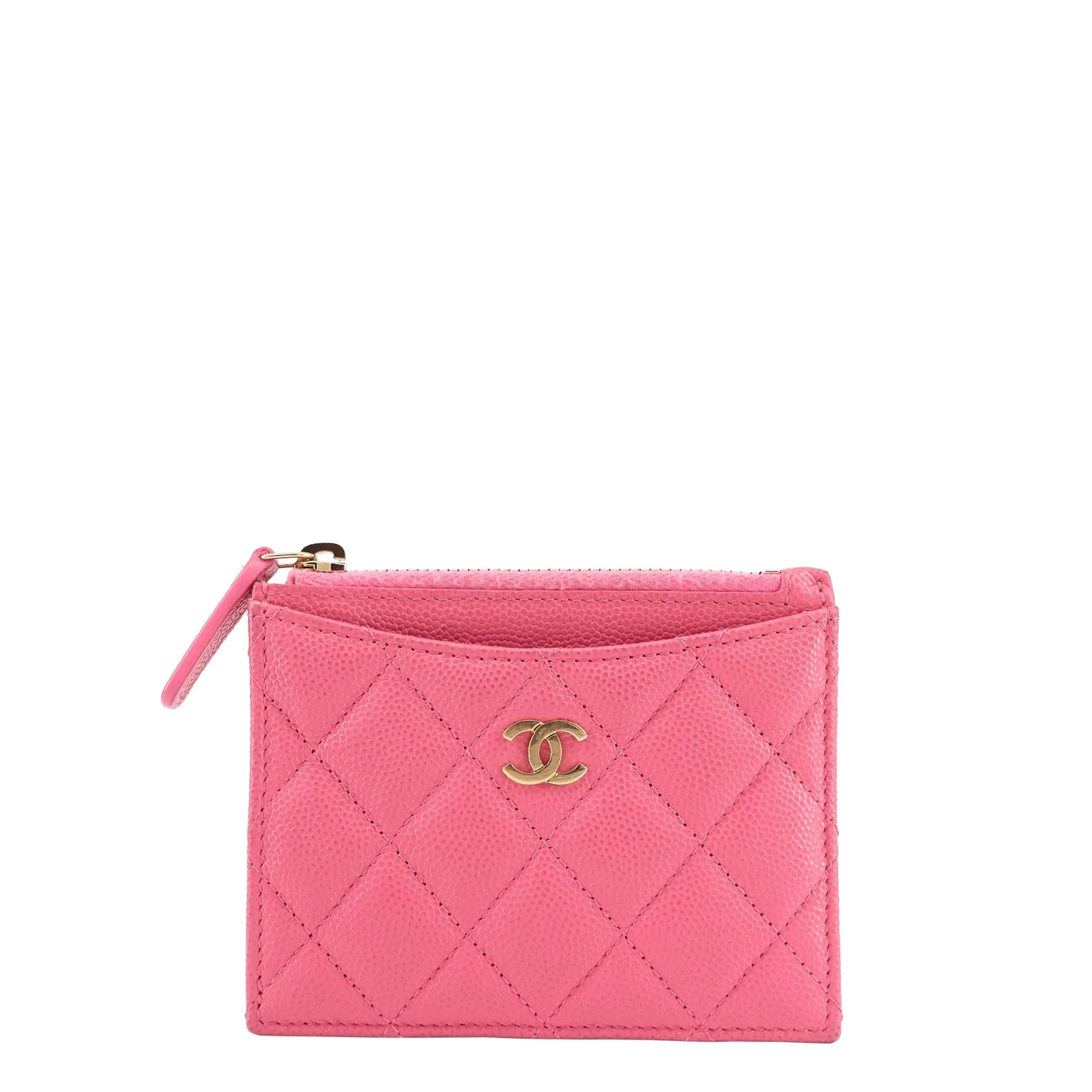 CHANEL Classic Zip Caviar Leather Cardholder