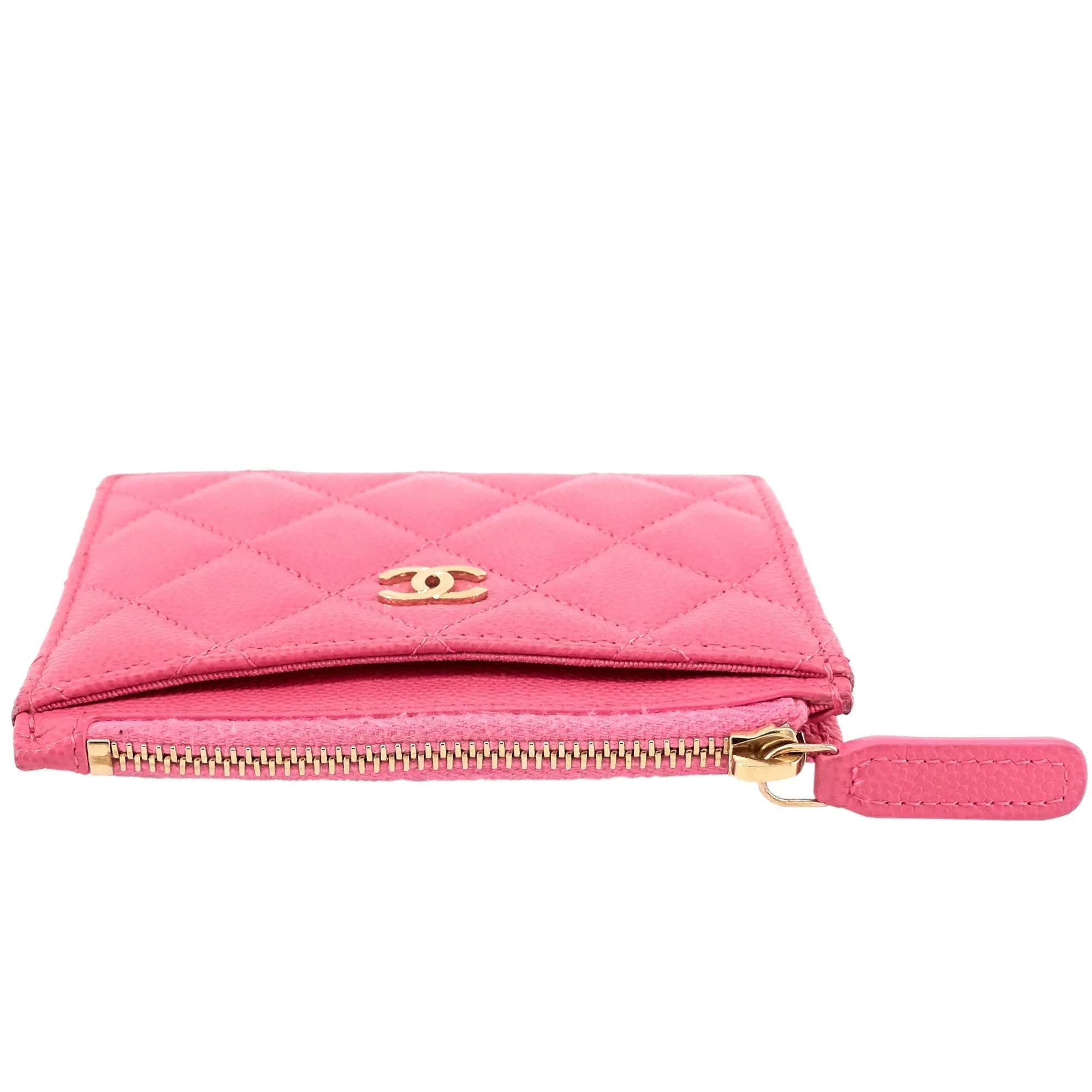 CHANEL Classic Zip Caviar Leather Cardholder