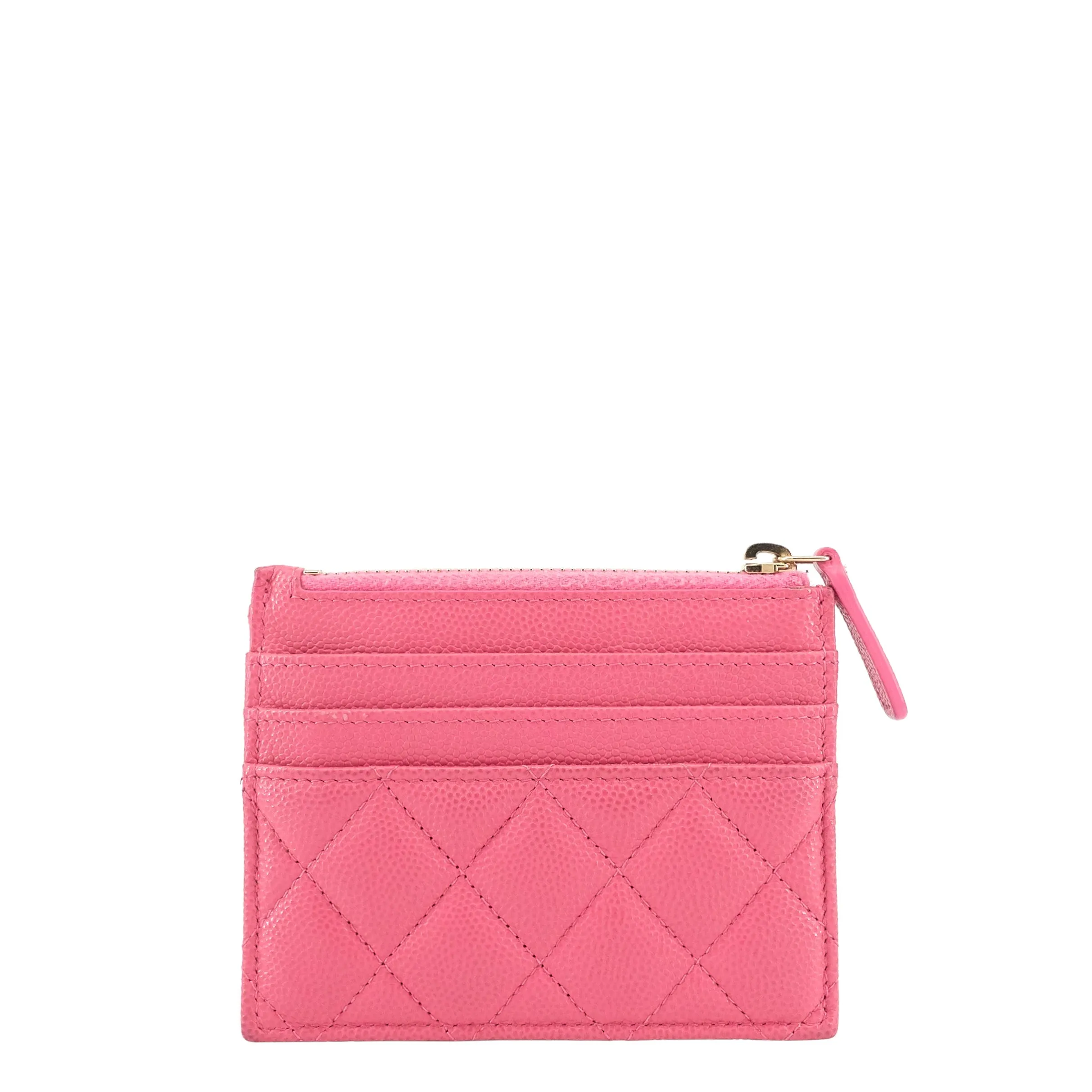 CHANEL Classic Zip Caviar Leather Cardholder