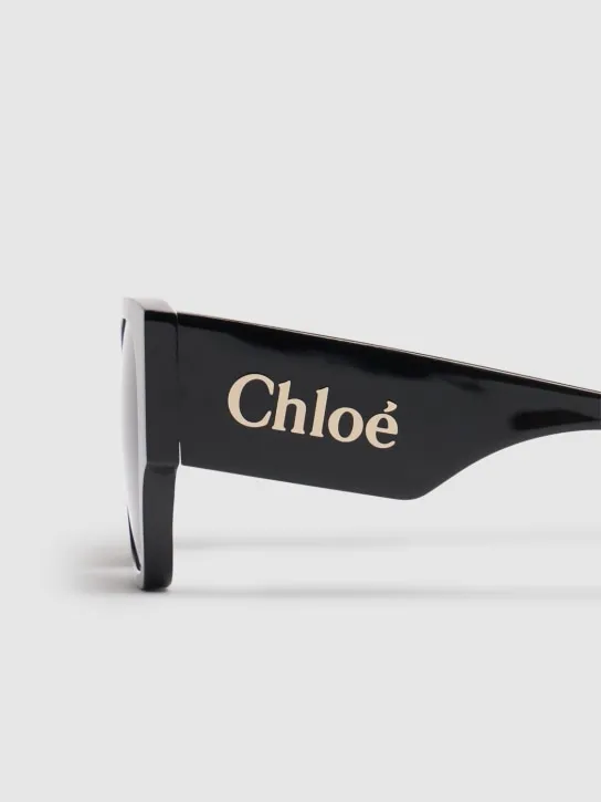 Chloé   Oversized squared bio-acetate sunglasses 