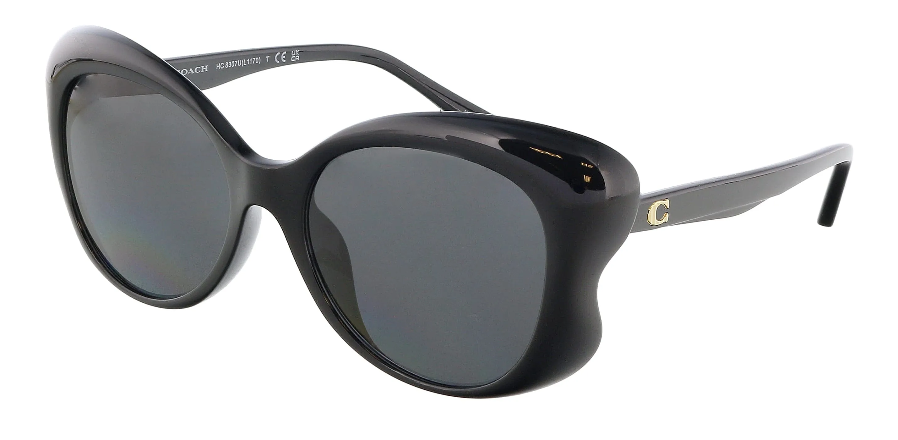 Coach 0HC8307U 50028755 Cat Eye Full Rim Black Sunglasses