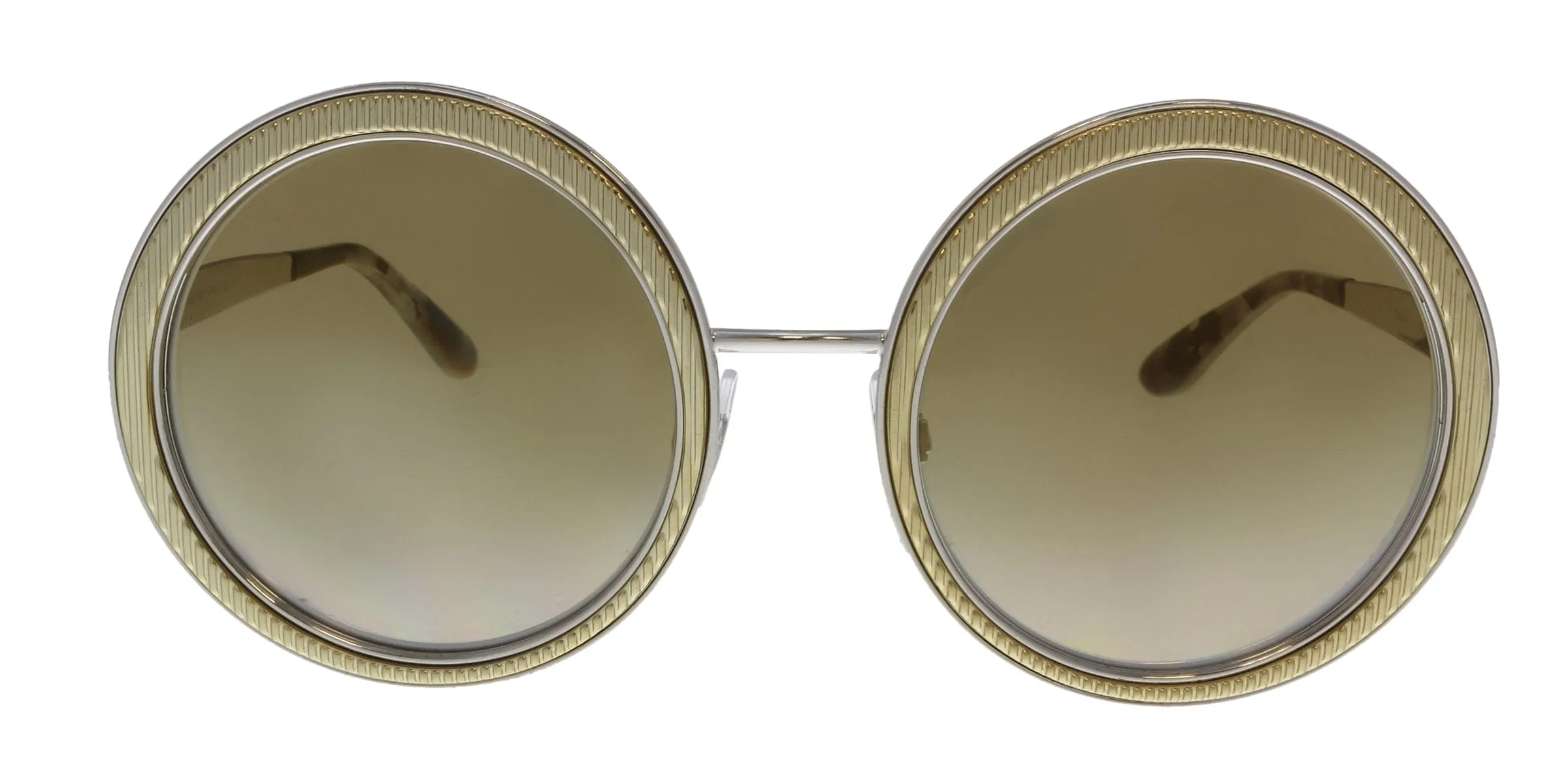 Dolce & Gabbana DG2179 13136E Gold Round Sunglasses