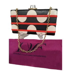 DVF eel & python double-sided two-way clutch w mod print
