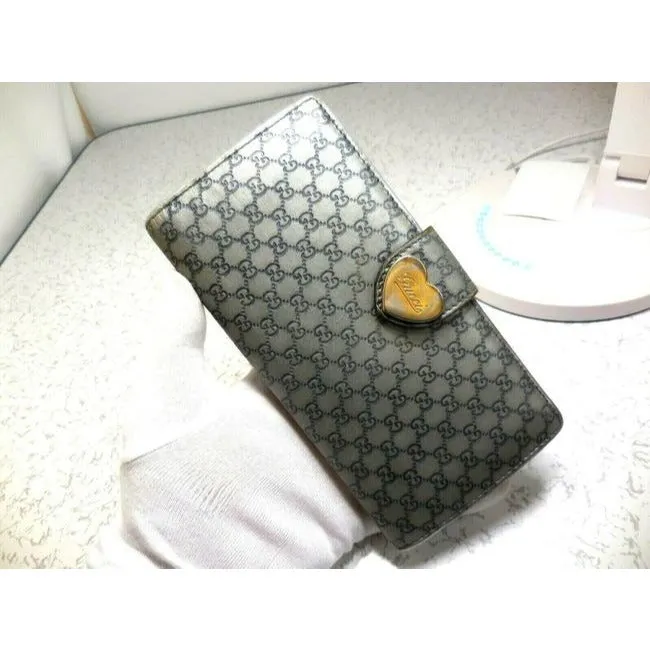 Gucci Microguccissima Silver Leather Xl Continental Wallet