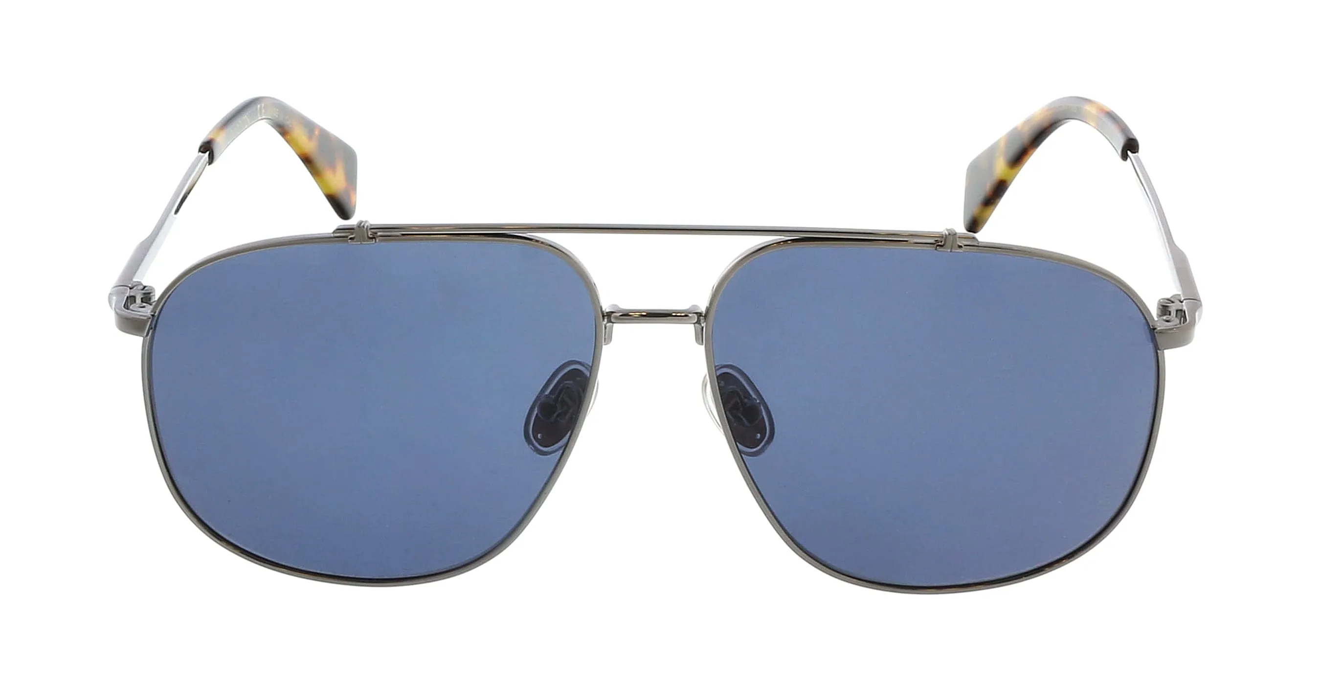 Lanvin LNV110S 050 Full Rim Dark Ruthenium/Blue Aviator  Sunglasses