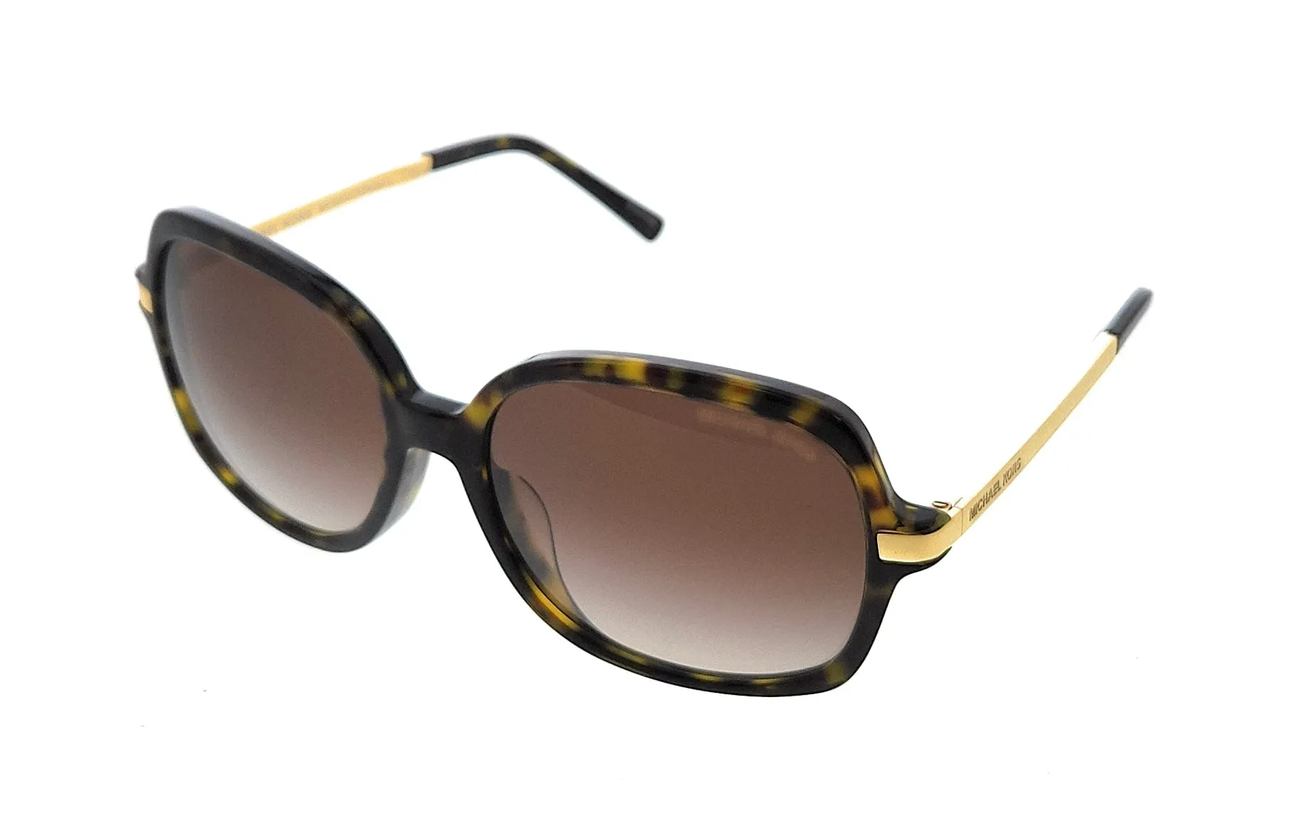 Michael Kors 0MK2024F 310613 Adrianna II Dark Tortoise/Gold Square Sunglasses
