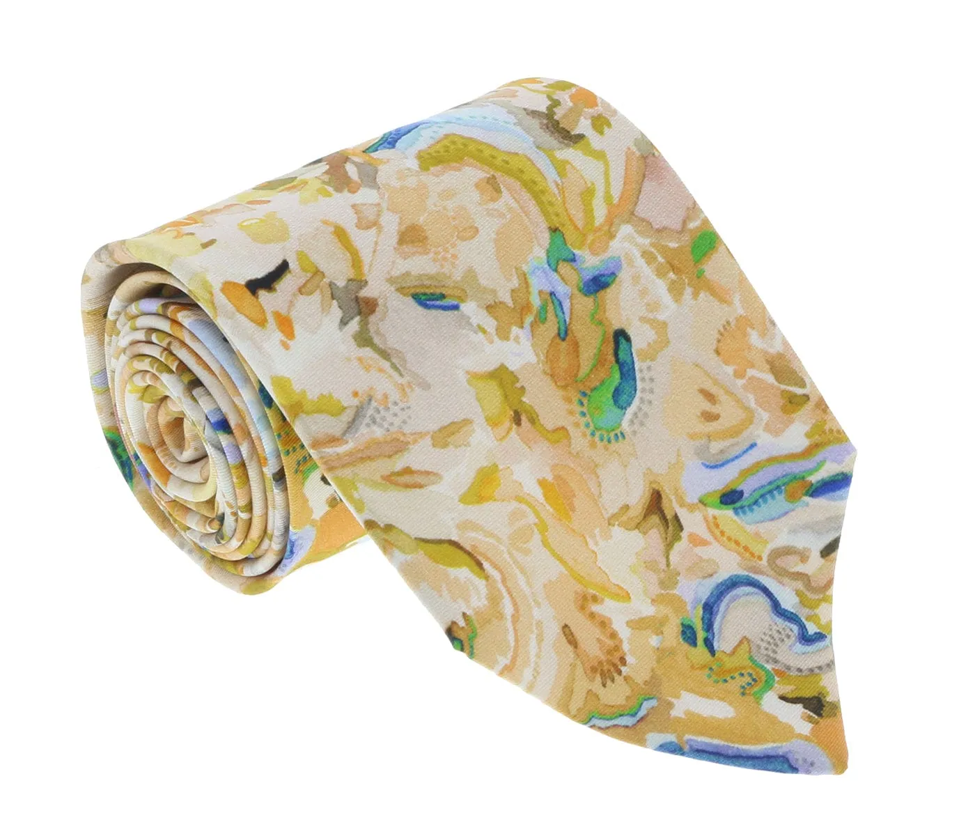 Missoni U1977  Peach/Brown Floral Pure Silk Tie