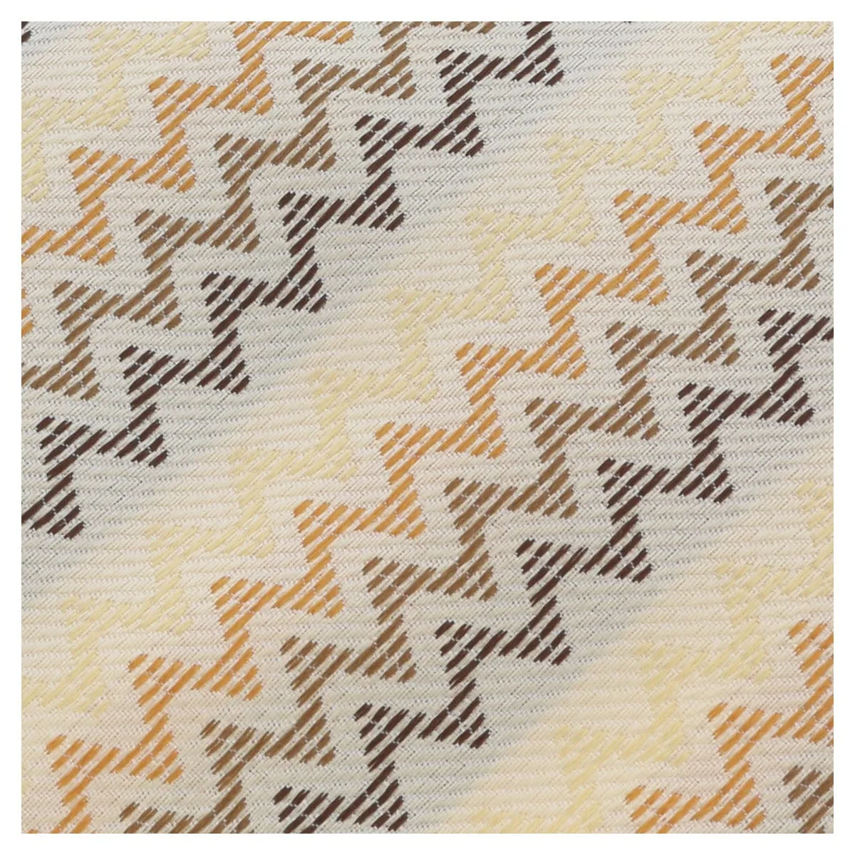 Missoni U3522 Cream/Brown Chevron Pure Silk Tie