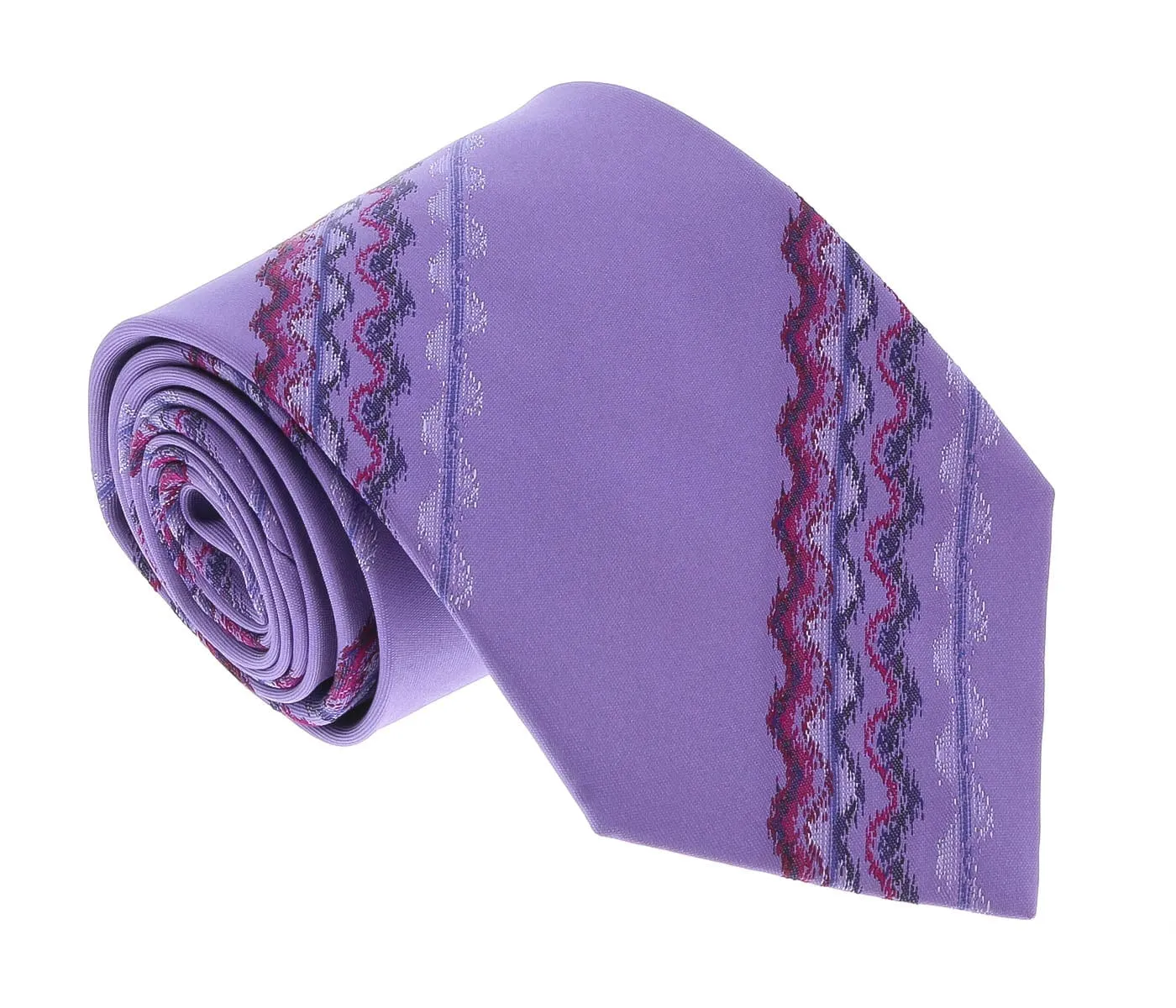 Missoni U3829  Violet Sharkskin Pure Silk Ties