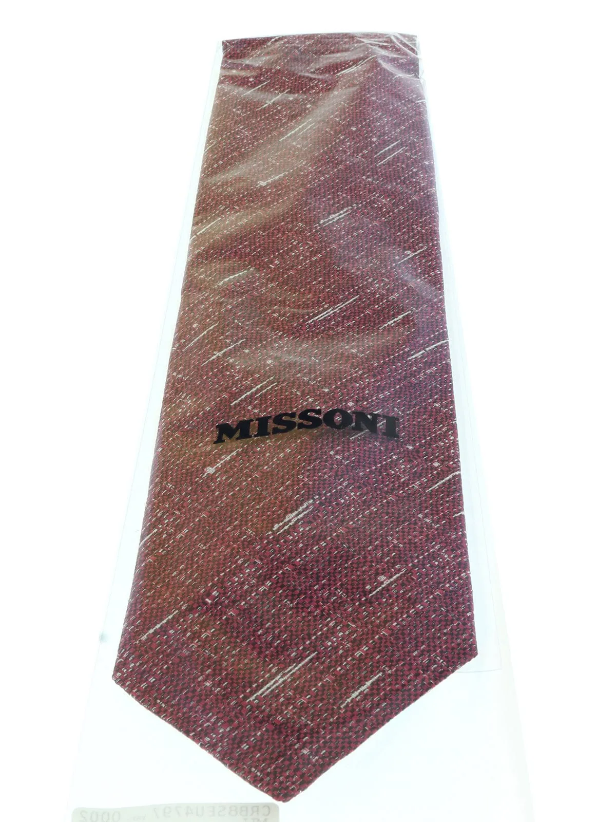 Missoni U4797 Red Graphic Pure Silk Tie