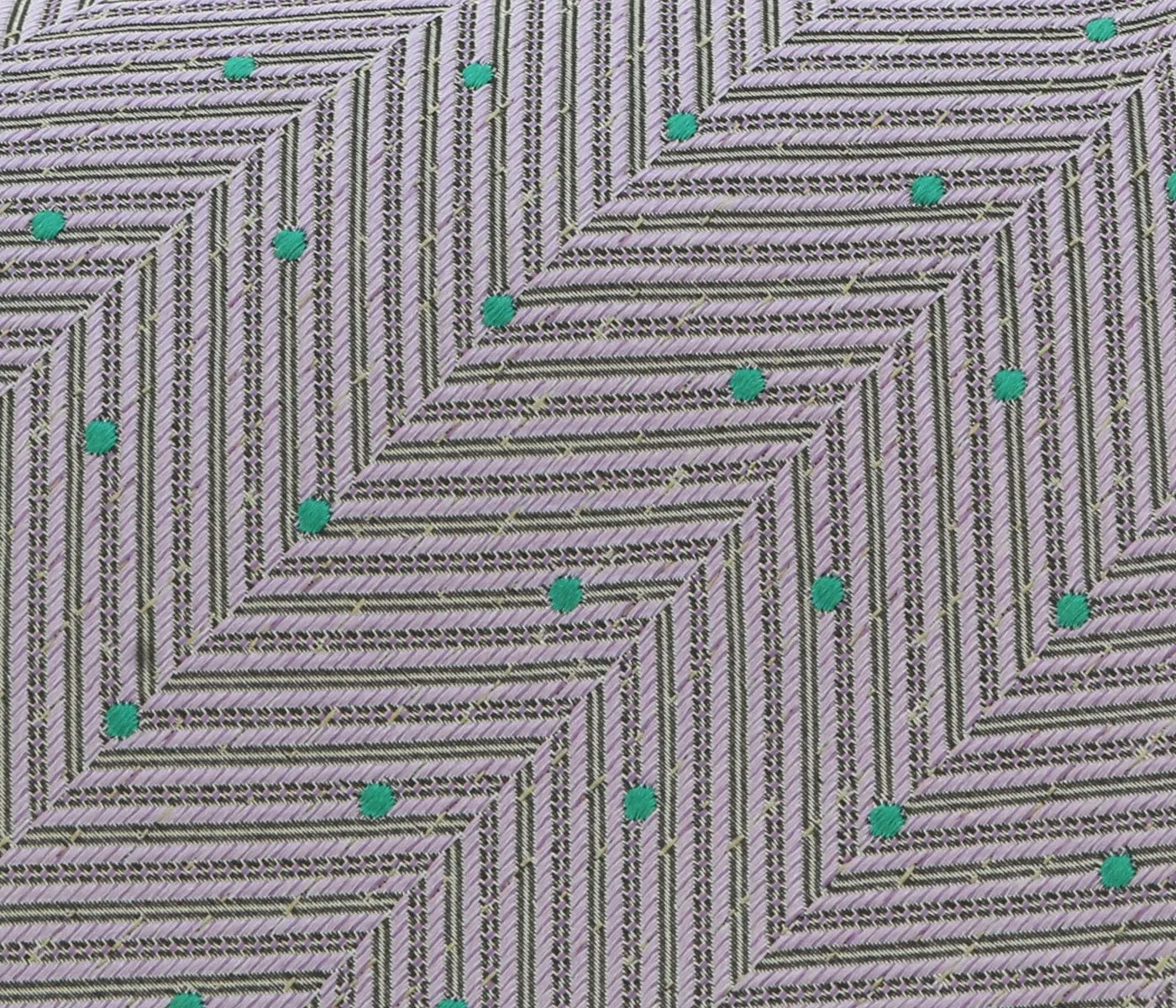 Missoni U4799 Lavender/Green Pin Dot Pure Silk Tie