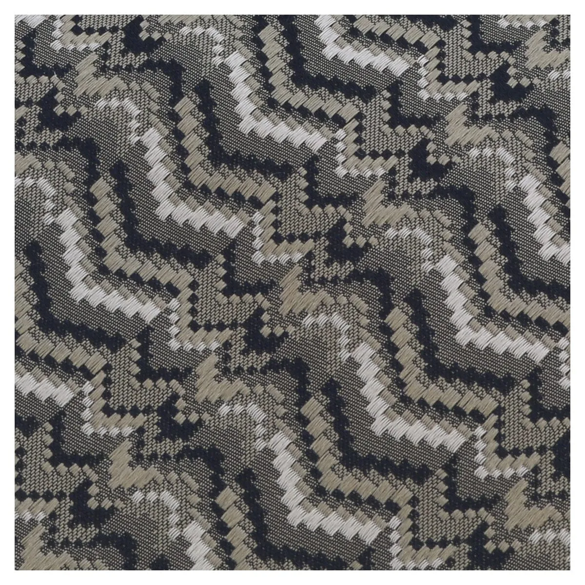 Missoni U5054 Taupe/beige Sharkskin Pure Silk Tie