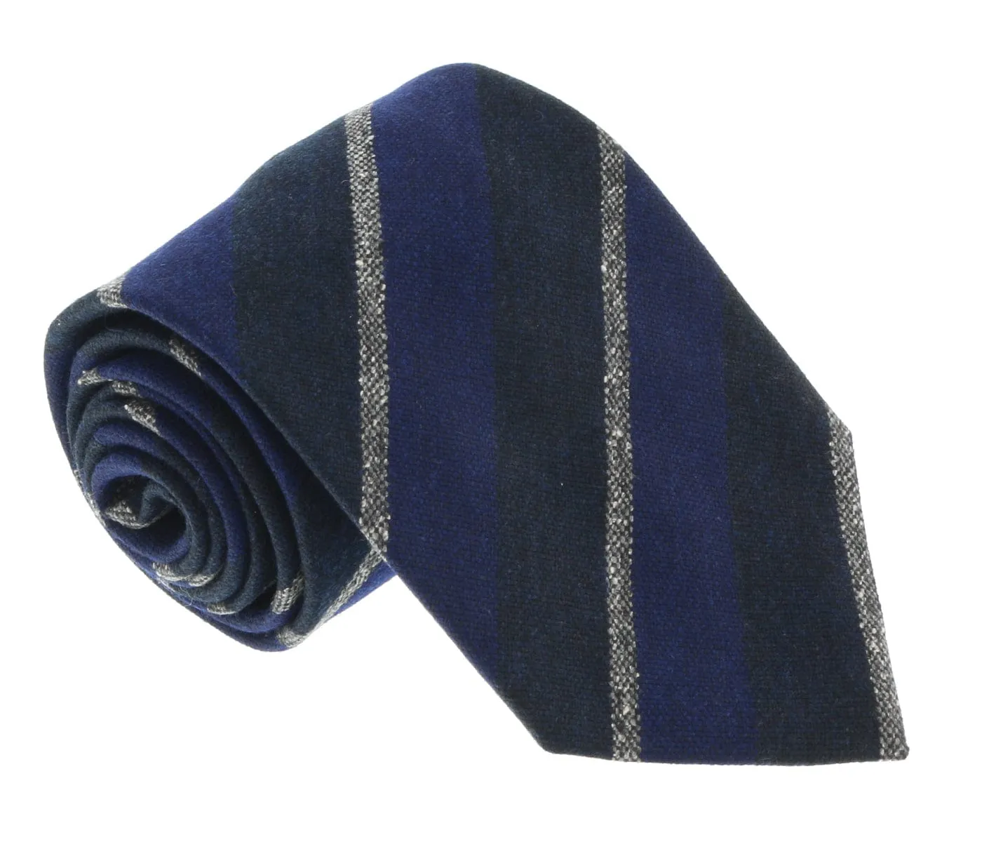 Missoni U5121 Navy/Grey Repp Pure Silk Tie
