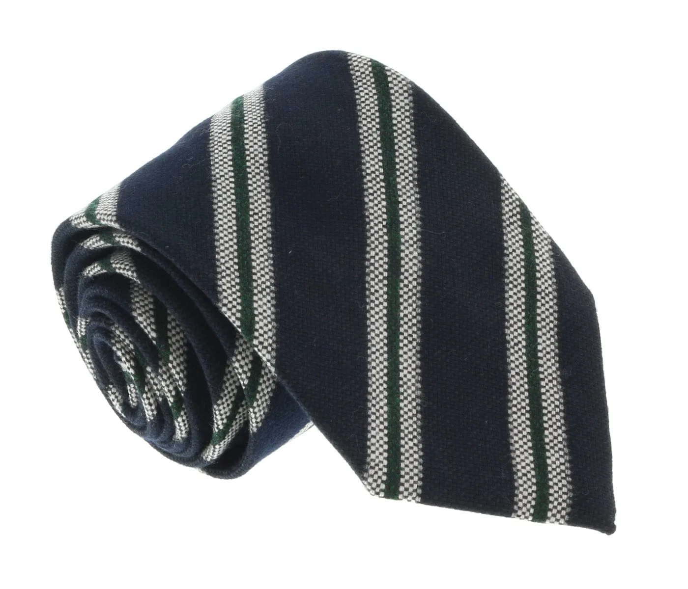 Missoni U5145 Grey/Navy Regimental Pure Silk Tie