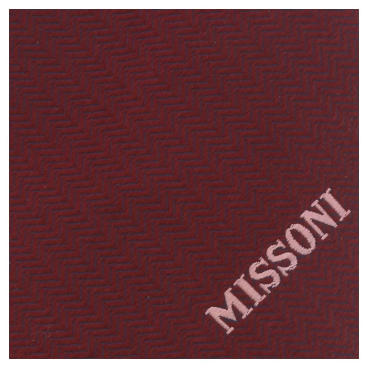 Missoni U5564 Burgundy Chevron Pure Silk Tie