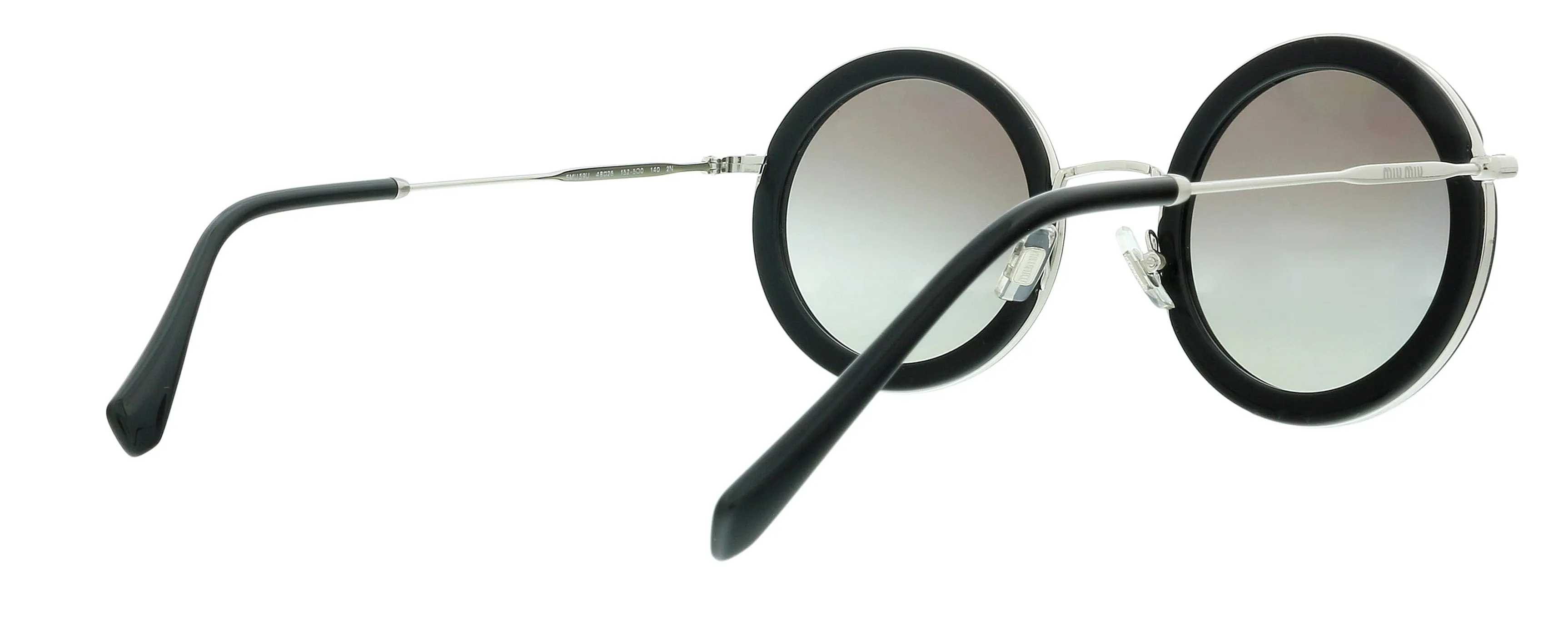 Miu Miu 0MU 59US 1525O0 Core Black Round Sunglasses