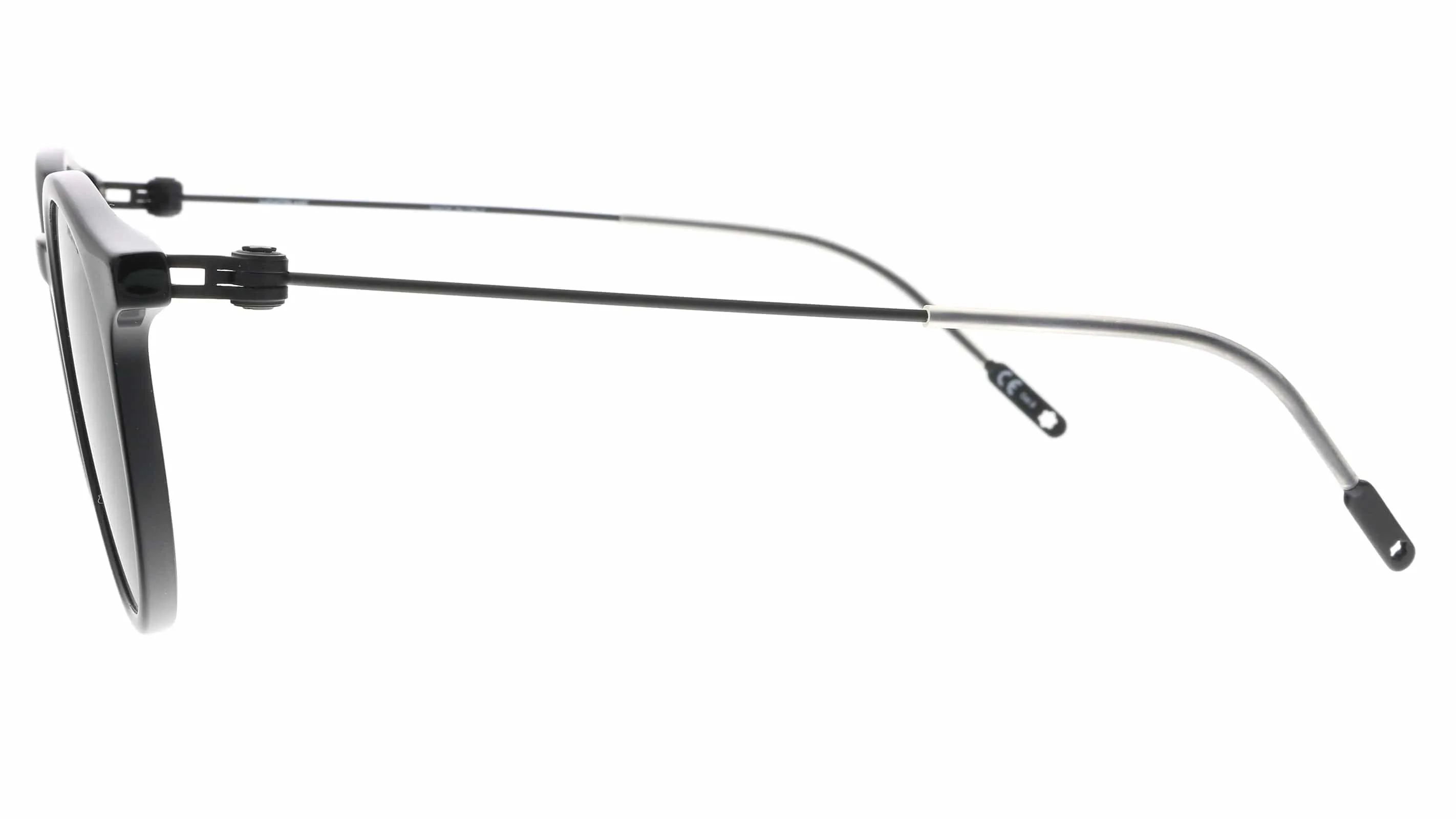 Montblanc MB0004S-001 Black Round Sunglasses