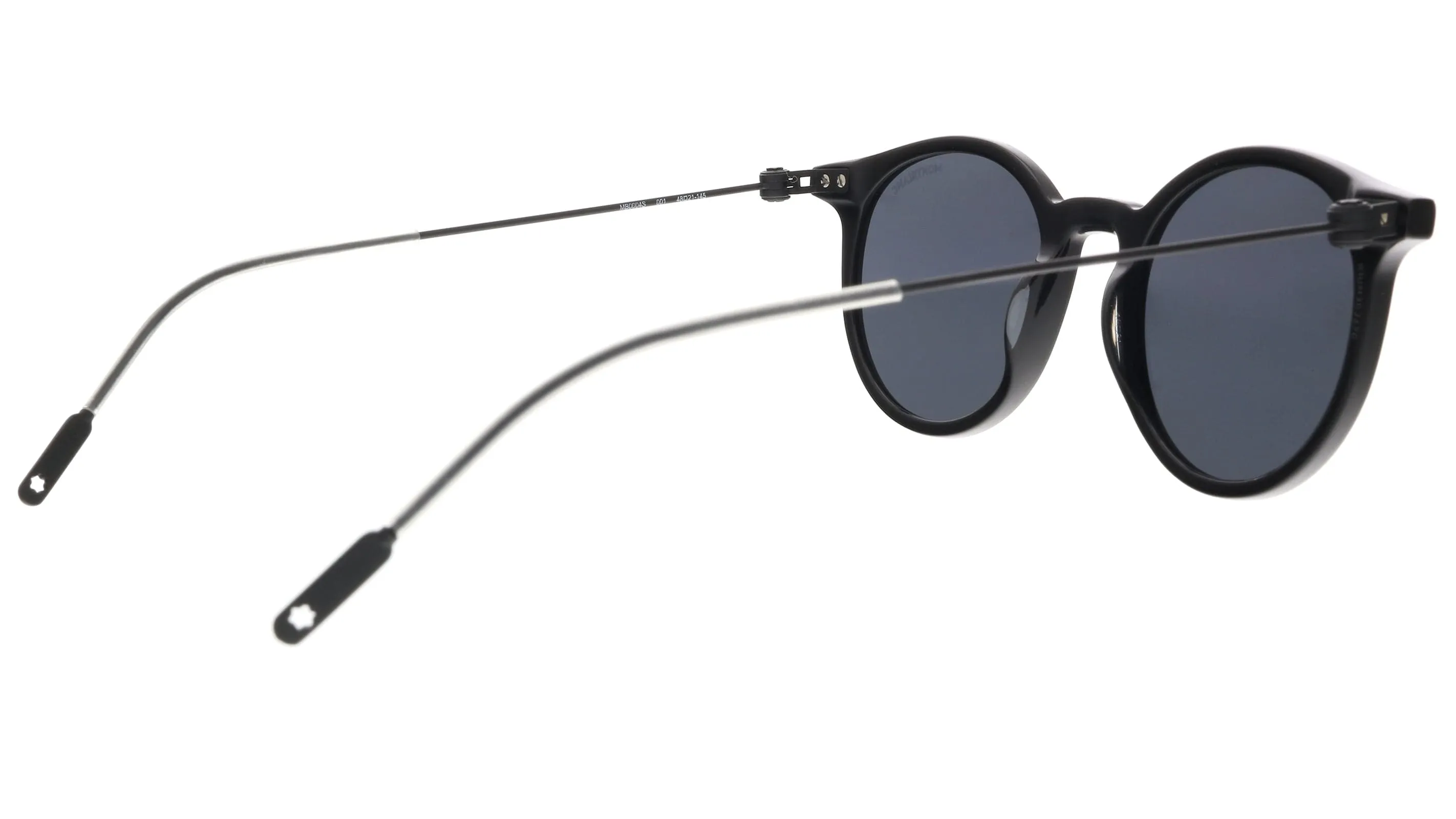 Montblanc MB0004S-001 Black Round Sunglasses