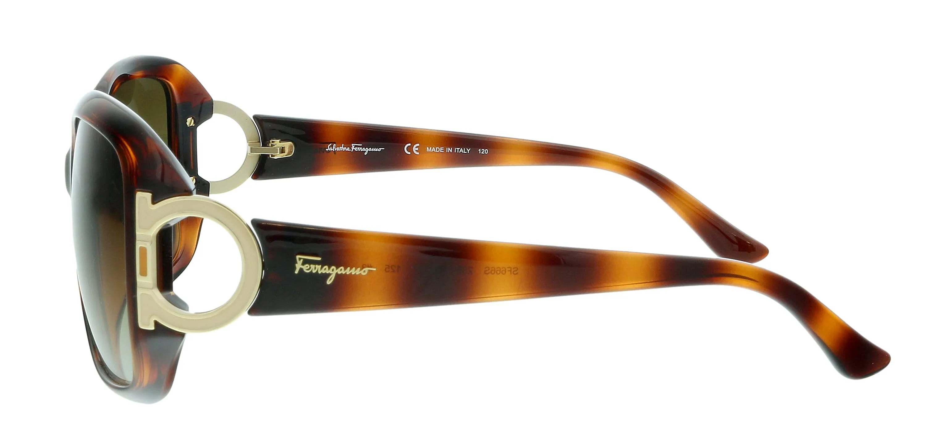 Salvatore Ferragamo SF666S 238 Dark Tortoise Rectangle Sunglasses