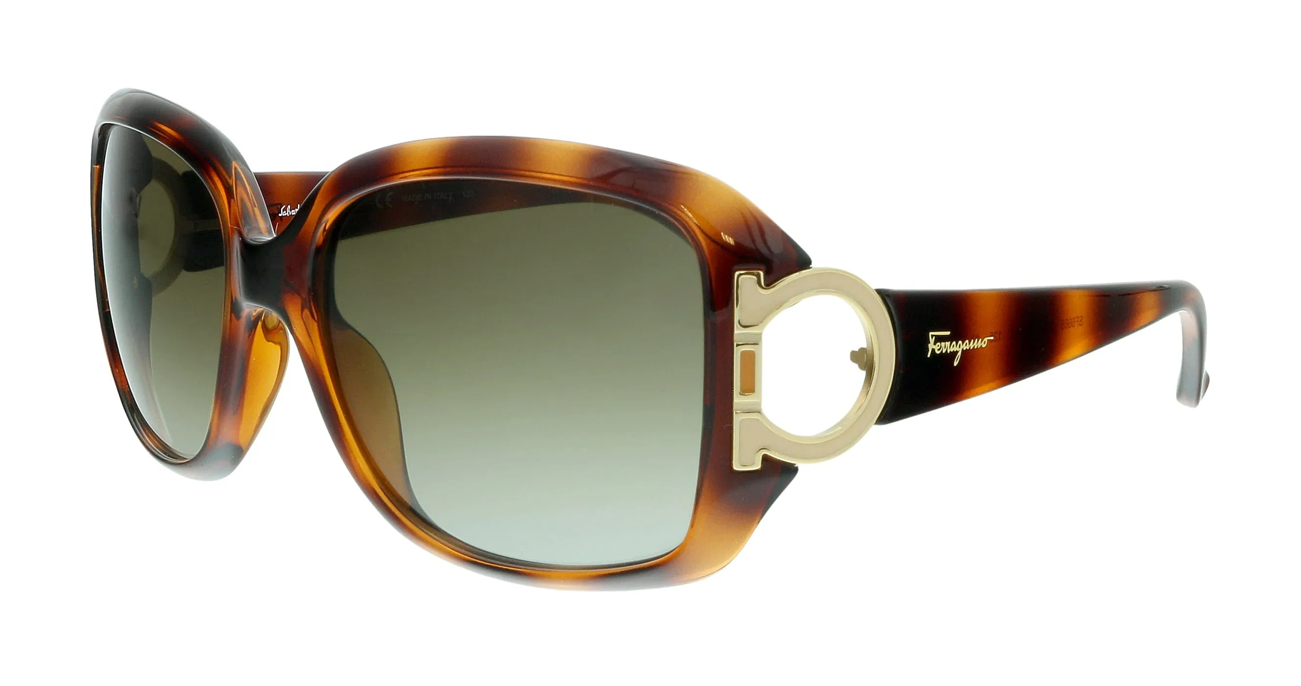 Salvatore Ferragamo SF666S 238 Dark Tortoise Rectangle Sunglasses
