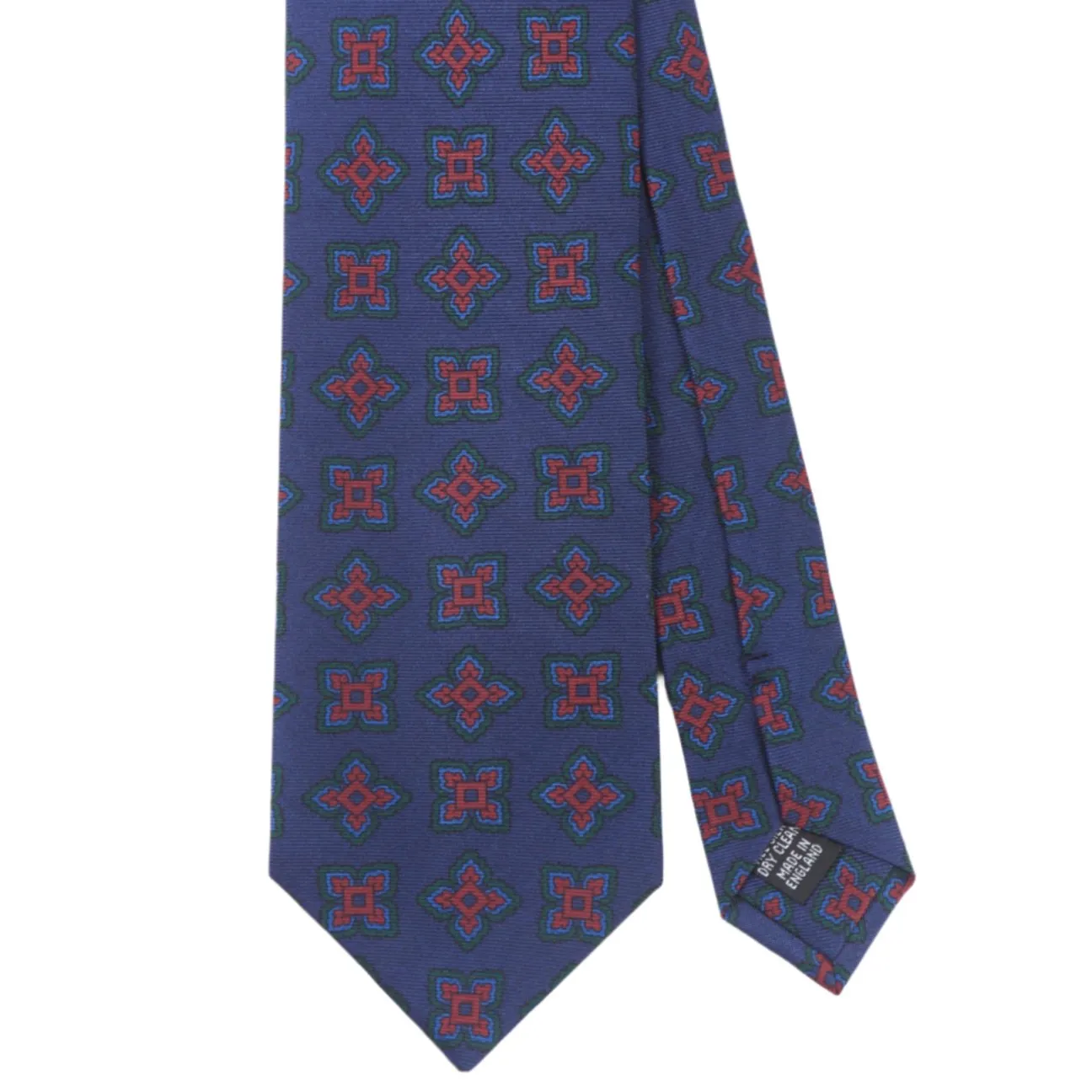 Sovereign Grade Navy Large Medallion Ancient Madder Tie, 150cm