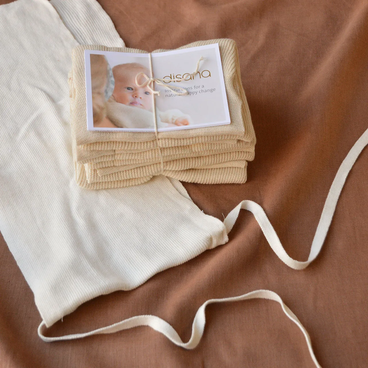 Tie-on Nappies Organic Cotton (5 pack)
